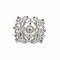 Elegant Crystal Rhinestone Brooch Double Pin For Bridal DIY Crafts 3 Inch X 2 1/2 Inch